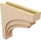 Ekena Millwork 7"W x 28"D x 28"H Thin Rockford Rough Cedar Woodgrain TimberThane Corbel, Primed Tan CORUR07X28X28ROCRCPR - alternate 5